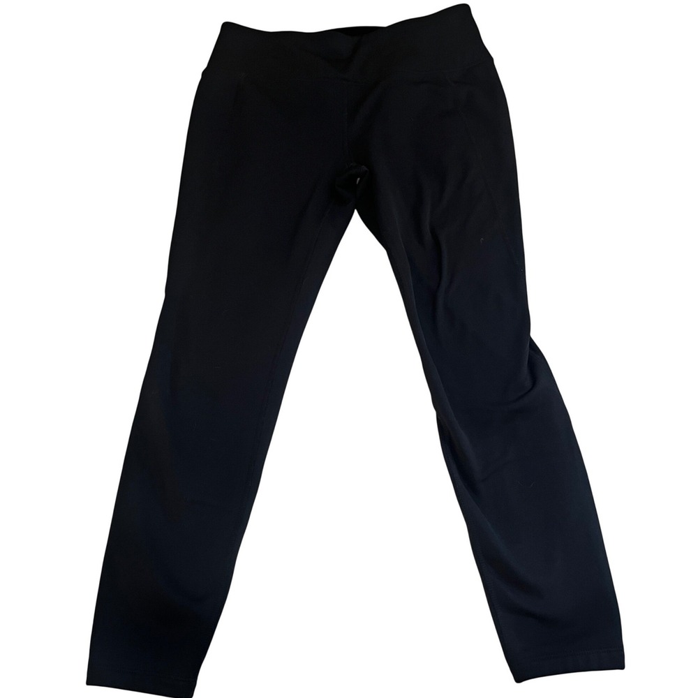 Eddie Bauer Womens Fleece Lined Leggings‎ Black High Rise Thermal Tights Large